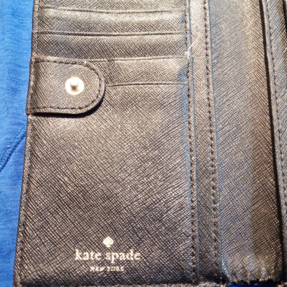 Kate Spade Black Textured Wallet